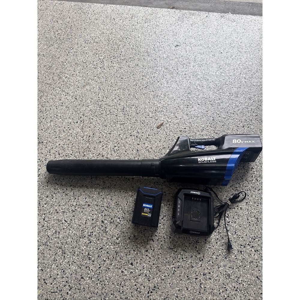 Kobalt KHB400B 80V Max Leaf Blower with 2.5 Ah Battery and Charger Black